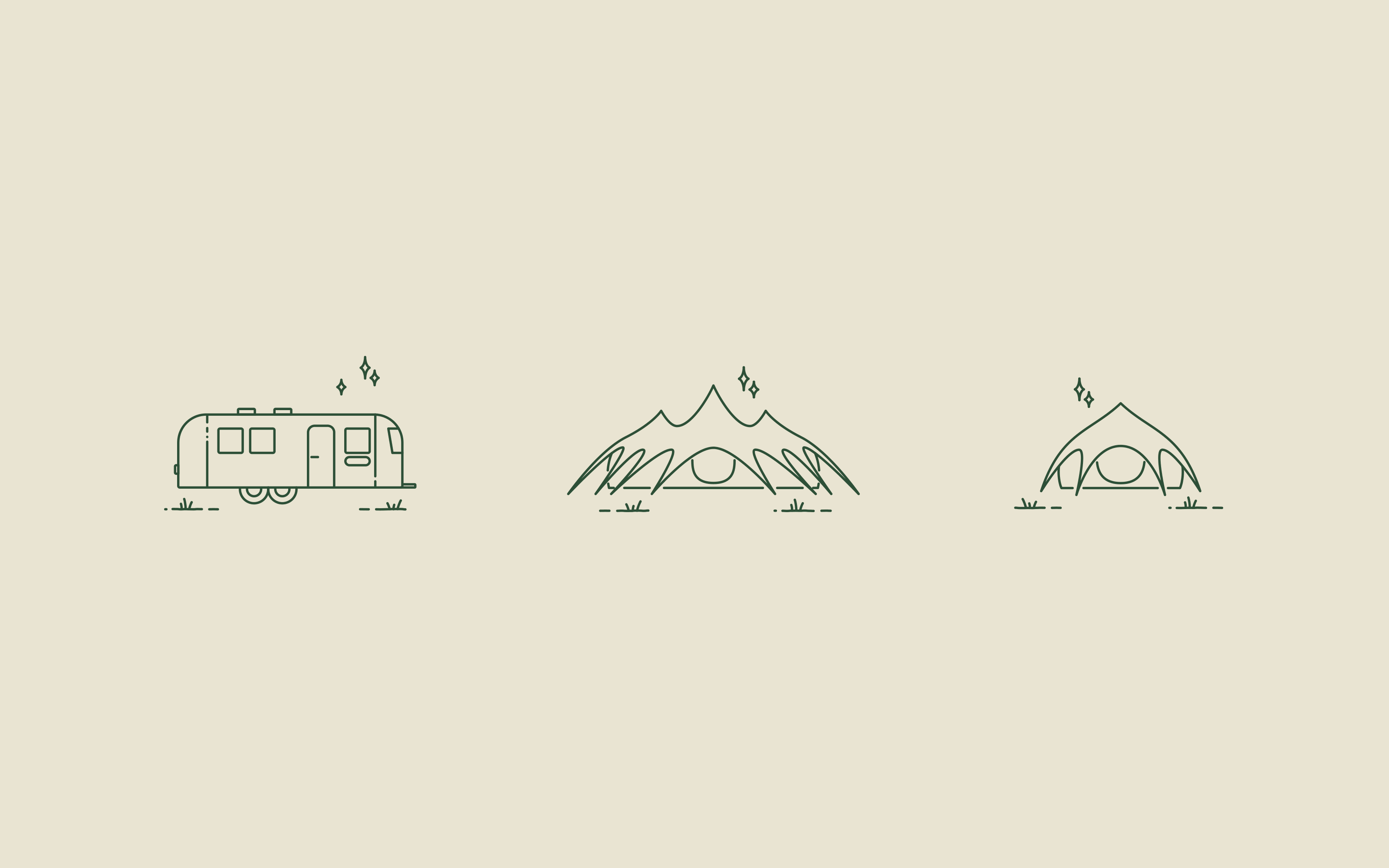Glamping icons