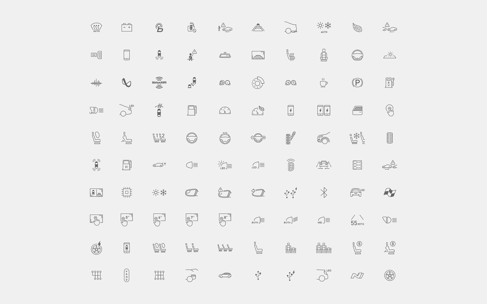 Hyundai custom icon set