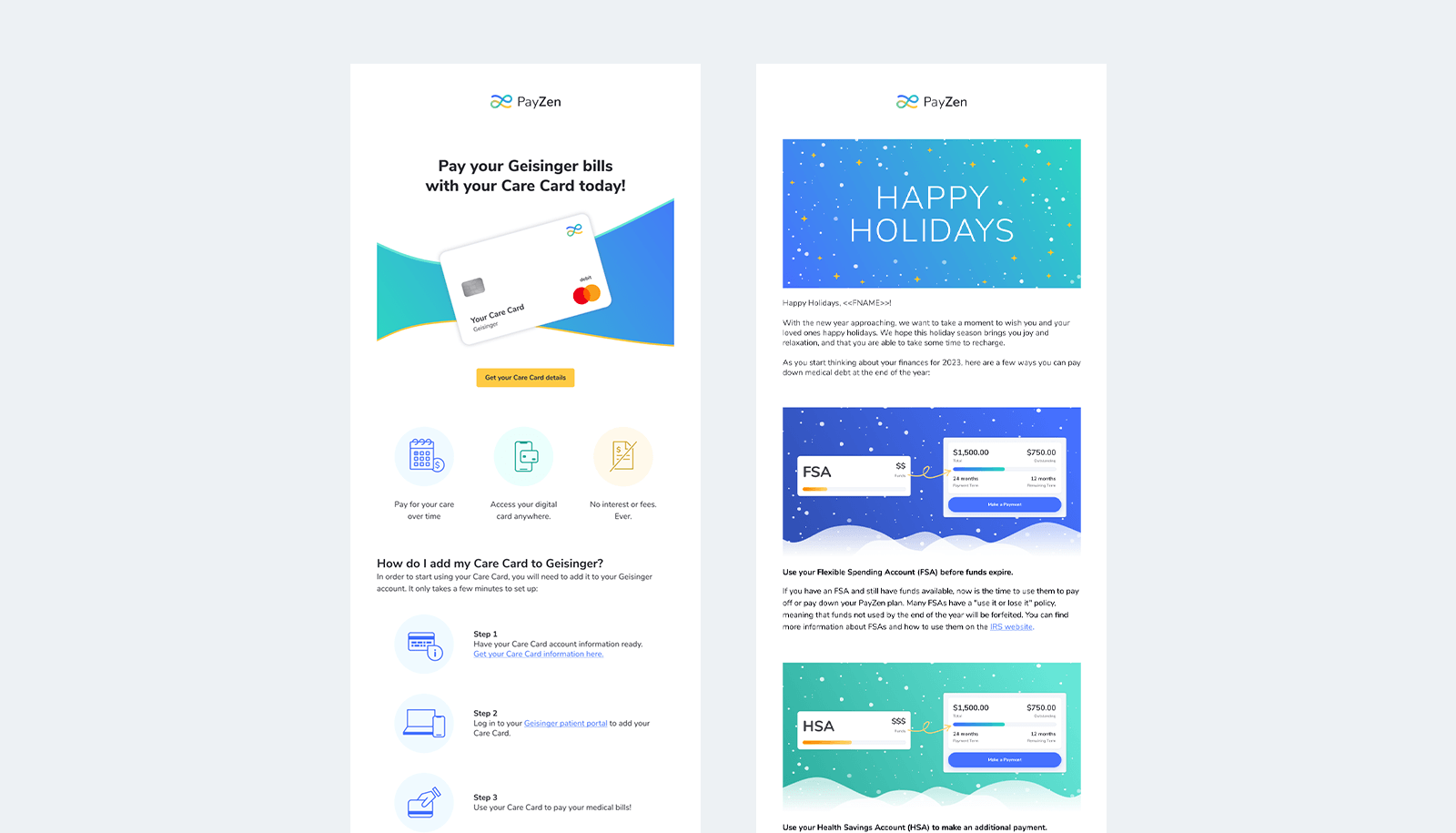 PayZen email newsletter design